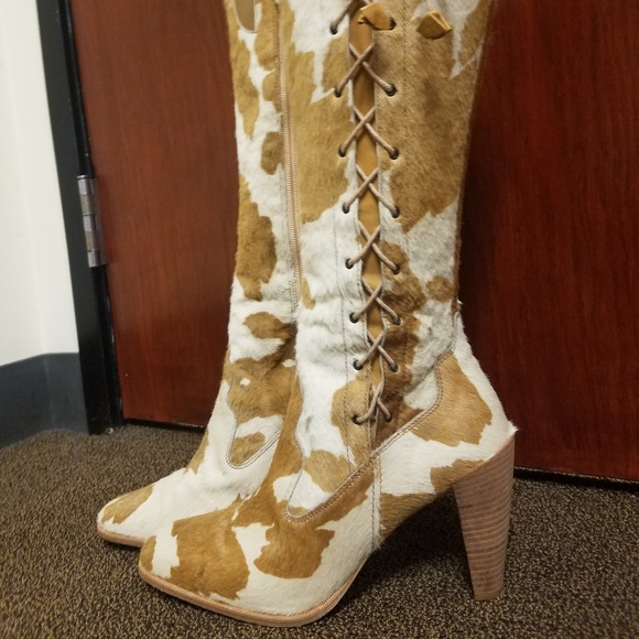 cowhide boots